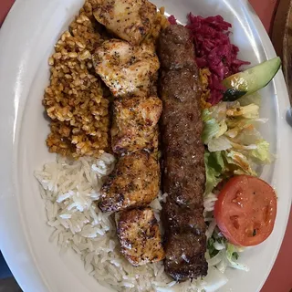Chicken Shish and Lamb Adana Kebab