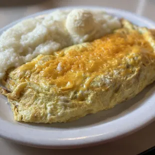 Italian omelette with grits