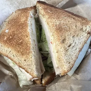 a cut in half sandwich