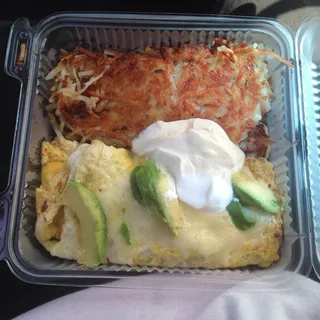Seafood and Avocado Omelette