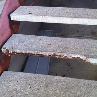 Deteriorating stairs