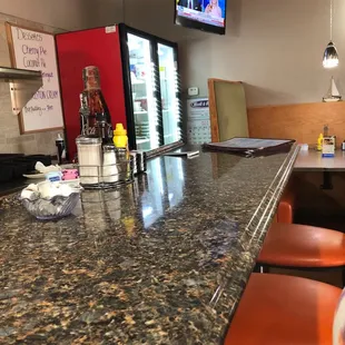 Counter top seating available