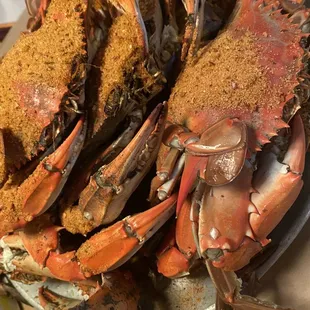 Delicious large crabs