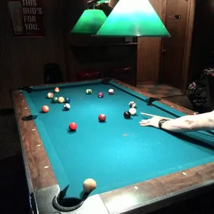 Playing pool son!