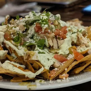 Bayside nachos with chicken