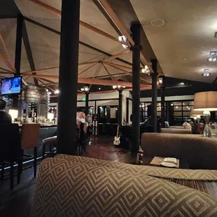 Indoor dining bar area