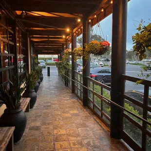 outside