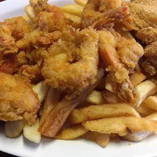 fried chicken and french fries