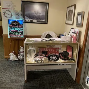 a view of the dining area