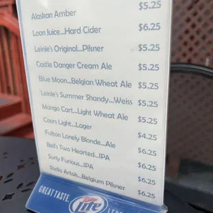 on-tap menu 7-2023