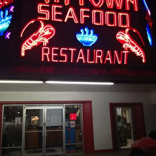 the front of the restaurant