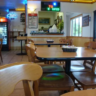 Inside Baytown Seafood in Freeport, Texas