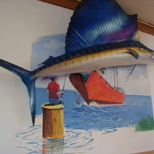 Wall decoration in Baytown Seafood