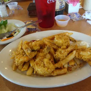Fried shrimp were excellent