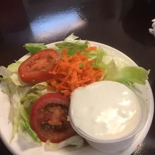 Salad with bleu cheese