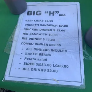 Reasonable prices for bbq