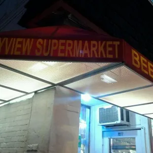 the front of the store