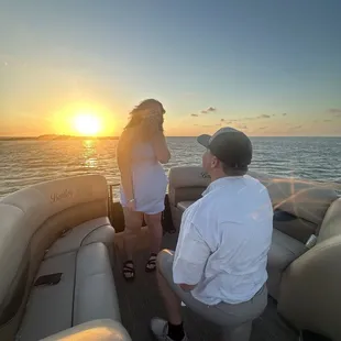 Surprise proposal aboard Baywatch Tours boat