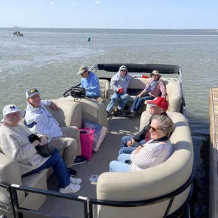 Snowbirds visitors to warm Corpus Christi Texas on Baywatch Tours Daytime 2hr sightseeing boat ride.