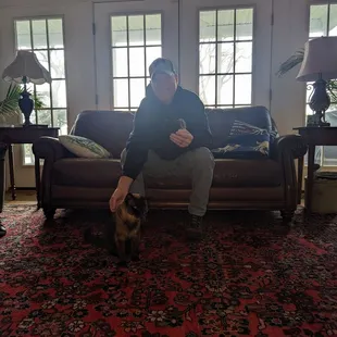 Jeff with the family cat