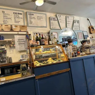 a display of pastries and pastries