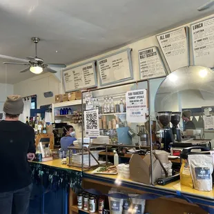 a man standing at the counter