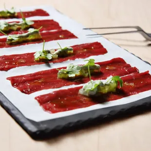 Bison Carpaccio Buffalo Style