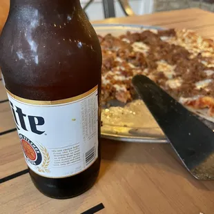 Beer and pizza