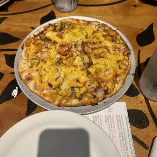 a close up of a pizza