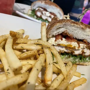 Chicken, bacon and pimento cheese sandwich