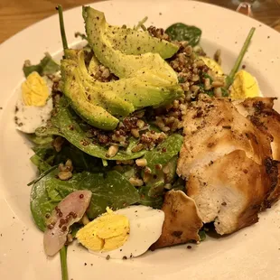 Green goddess salad with roasted chicken