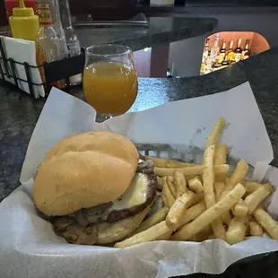 Mushroom Swiss burger