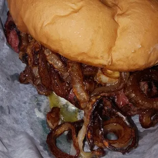 Steak burger.