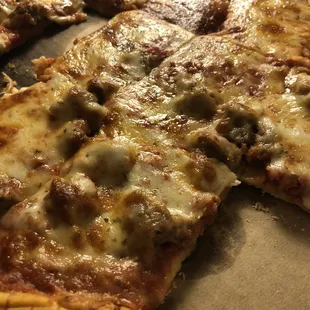 1/2 sausage 1/2 cheese