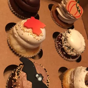 a box of cupcakes