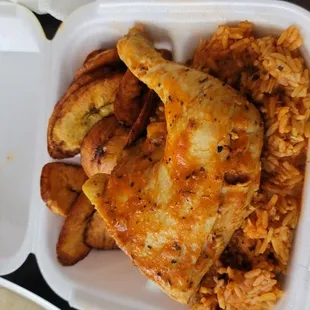 Jollof rice and chicken