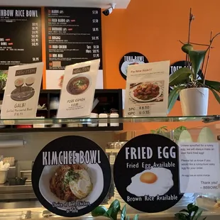 Additional menu items