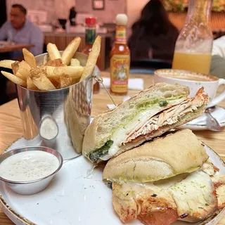 Pesto Chicken Panini Sandwich