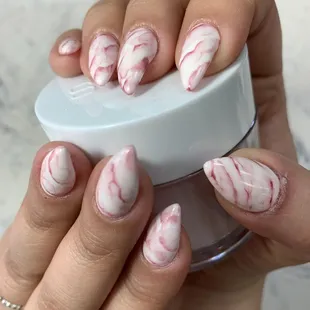 marble nail with acrylic