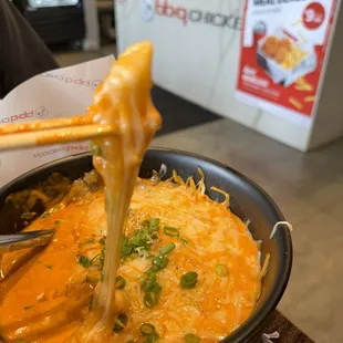 Rose' Ddeok-Bokki with cheese