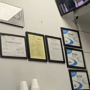  a wall of awards