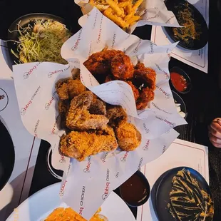 This is our first time at a bb.q chicken &amp; pub. Everything was amazing! I was hesitated at first but we tried the