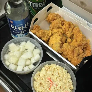 The Cheesling Wing is back! Try it with pickled radish, macaroni salad, macaroni salad, and Terra Beer &amp; Hallasan 21!