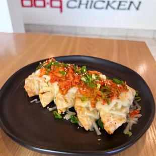 Have you tried our kimchi Cheese Mandoo or Cream Cheese Ball?