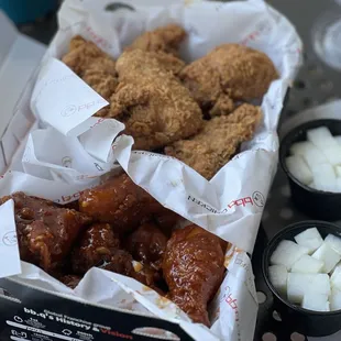 HALF &amp; HALF WHOLE CHICKEN | SECRET SAUNCE | 2 RADDISH