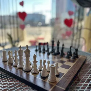 Table and chess board