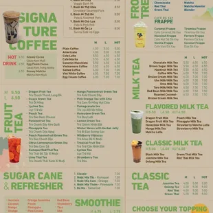 BB Tee House&apos;s menu