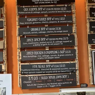 menus