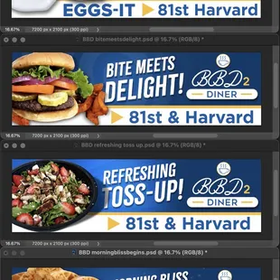 a number of food items