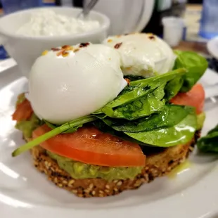 Avacoda toast, cottage cheese